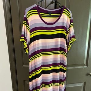 TORRID multi stripe midi dress 3x